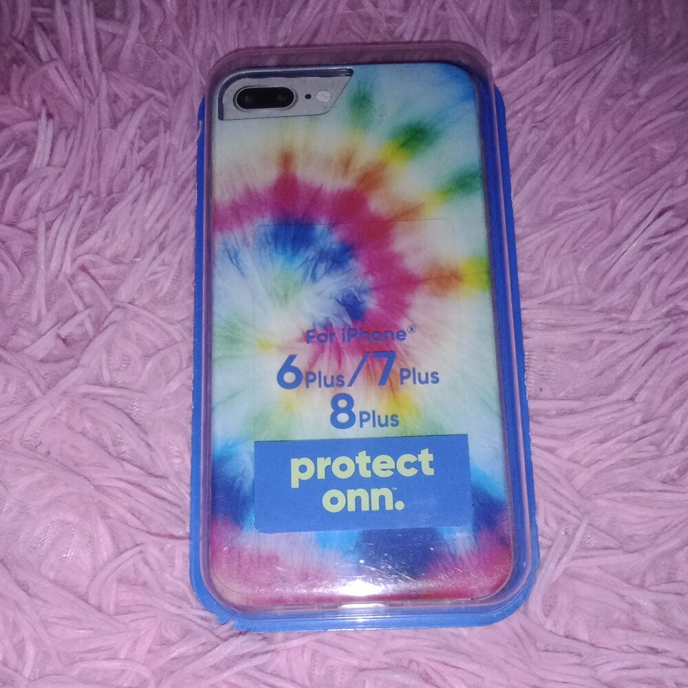 iPhone 6 Plus/7 Plus/8 Plus Slim Profile Gel Case - Rainbow Multi-Color Tie-Dye